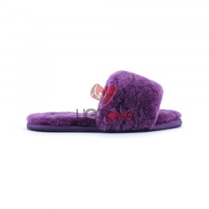 Купить Меховые домашние тапочки Fur Slides - Фиолетовые фото 1
