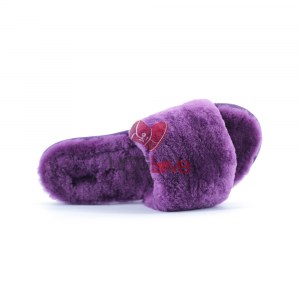 Купить Меховые домашние тапочки Fur Slides - Фиолетовые фото 2