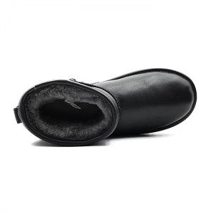 Купить Угги мужские Classic Mini Leather - Black фото 3