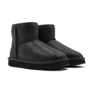 Купить Угги мужские Classic Mini Leather - Black фото