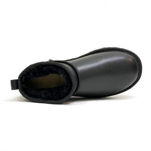 Купить Угги Ultra mini Leather - Black фото 3