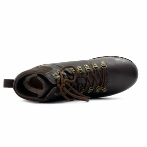 Купить Мужские ботинки на шнуровке с мехом Capulin - Шоколадные фото 3